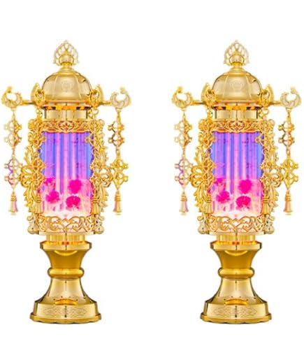 Amazon｜盆提灯 霊前灯 バブル灯 7号 ヨーラク付 ブルー 一対入